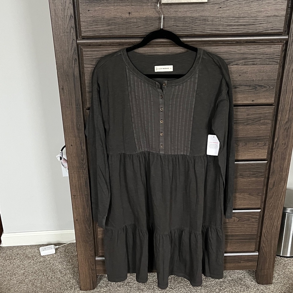Lucky Brand Black Long Sleeve Dress